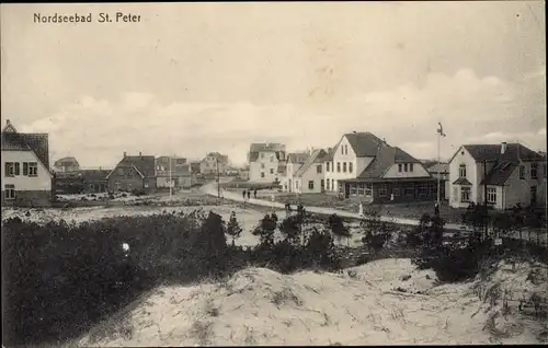 Ak Nordseebad Sankt Peter Ording, Ortspartie