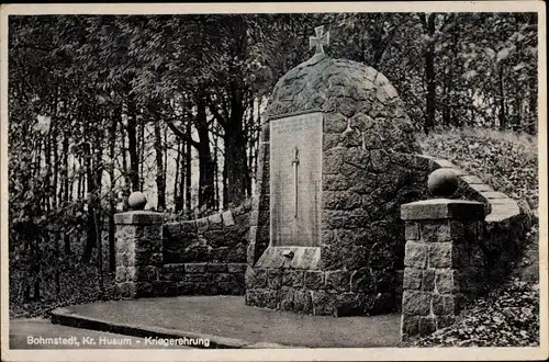 Ak Bohmstedt in Nordfriesland, Kriegerehrung