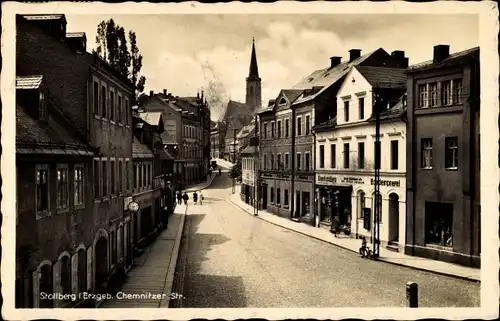 Ak Stollberg im Erzgebirge, Chemnitzer Straße