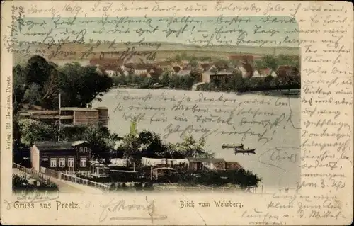 Ak Preetz in Holstein, Panorama, Blick v. Wehrberg