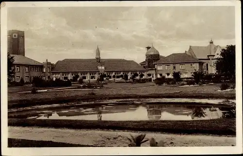 Ak Bergen Nordholland Niederlande, Sint Petrus Canisius Retraitenhuis, Achtergevel