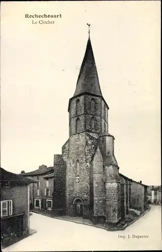 Ak Rochechouart Haute Vienne, Le Clocher