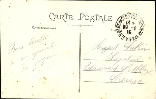 Ak Saint Sulpice Laurière Haute Vienne, Cascade de la Papeterie