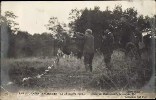 Ak Rambouillet Yvelines, Le Roi d'Italie, Chasse, Le Tire du Roi