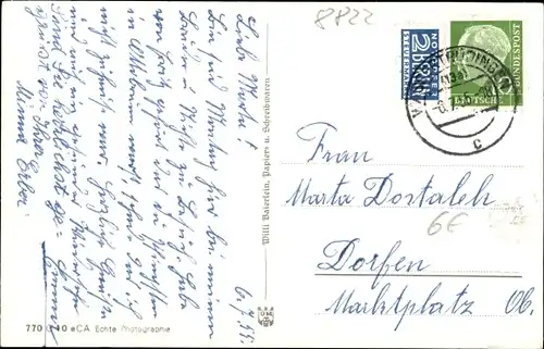 Ak Wassertrüdingen in Mittelfranken, Gesamtansicht