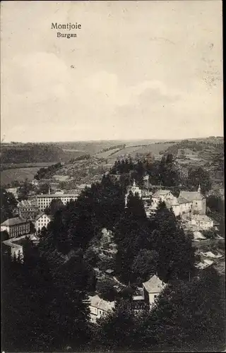 Ak Monschau Montjoie in der Eifel, Burgau, Teilansicht, Vogelschau