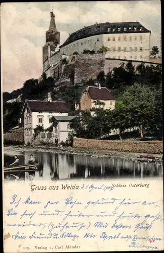 Ak Weida in Thüringen, Schloss Osterburg