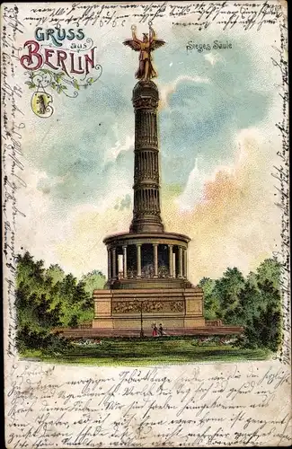 Litho Berlin Tiergarten, Siegessäule