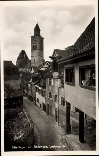 Ak Überlingen am Bodensee, Luziengasse