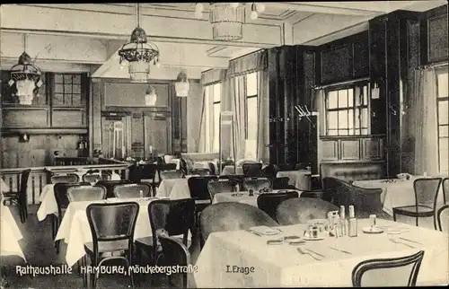 Ak Hamburg Mitte Altstadt, Rathaushalle, 1. Etage, Mönckebergstraße