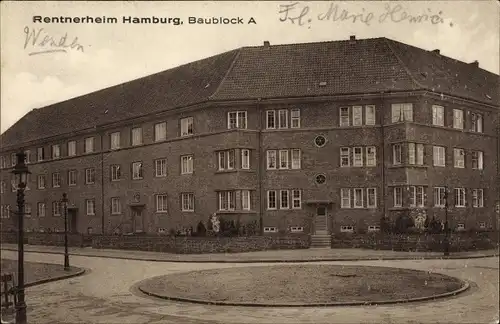 Ak Hamburg Mitte Altstadt, Rentnerheim, Baublock A