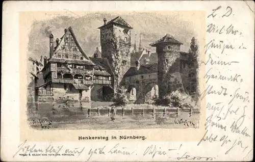 Künstler Ak Nürnberg in Mittelfranken, Henkersteg
