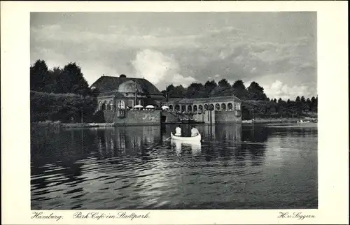 Ak Hamburg Nord Winterhude, Park Cafe, Stadtpark