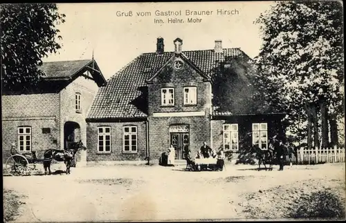 Ak Bokhorst in Holstein, Gasthof Brauner Hirsch