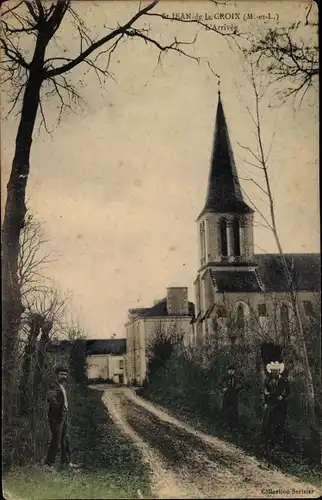 Ak Saint Jean de la Croix Maine et Loire, L'Arrivee, Eglise