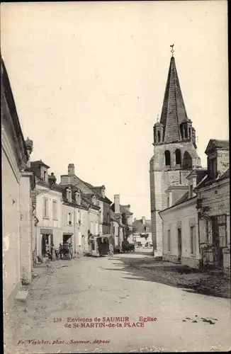 Ak Saint Martin de la Place Maine et Loire, L'Eglise