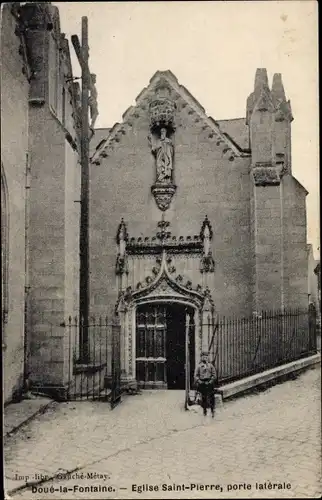 Ak Doué la Fontaine Maine et Loire, Eglise Saint Pierre