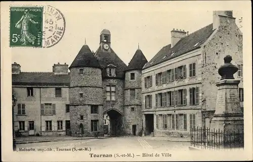 Ak Tournan Seine et Marne, Hotel de Ville