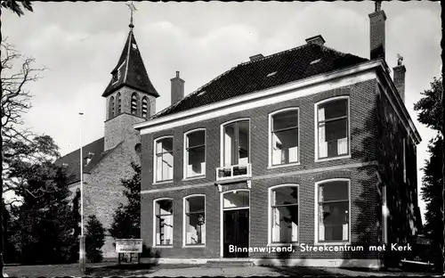 Ak Binnenwijzend Nordholland Niederlande, Streekcentrum met Kerk