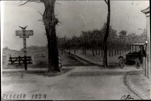 Ak Blokker Nordholland Niederlande, Straße, Automobil, Jahr 1924