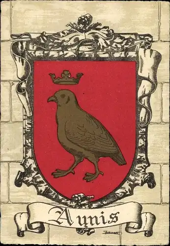 Künstler Wappen Ak Aunis, historische Provinz in Frankreich, Charente Maritime