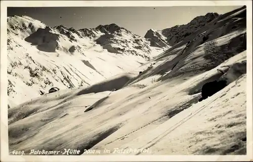Ak Sellrain in Tirol, Potsdamer Hütte im Fotschertal