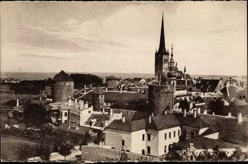 Ak Tallinn Reval Estland, Blick auf die Stadt