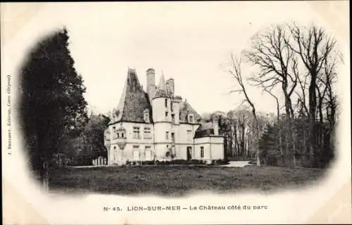 Ak Lion sur Mer Calvados, Le Chateau cote du parc