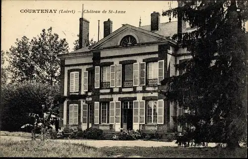 Ak Courtenay Loiret, Chateau de St. Anne