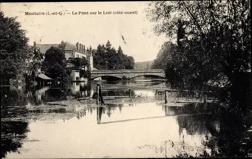 Ak Montoire Loir et Cher, Le Pont sur le Loir