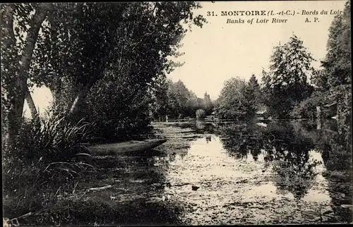 Ak Montoire Loir et Cher, Bords du Loire
