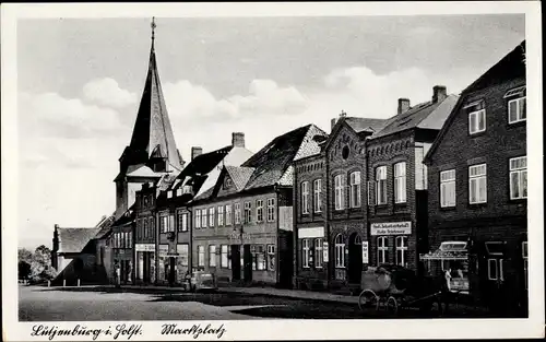 Ak Lütjenburg in Holstein, Marktplatz, Kirchturm