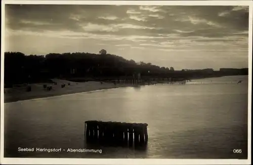 Ak Ostseebad Heringsdorf auf Usedom, Abendstimmung