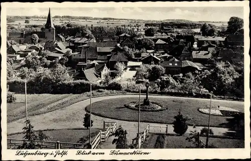 Ak Lütjenburg in Holstein, Blick vom Bismarckturm auf den Ort