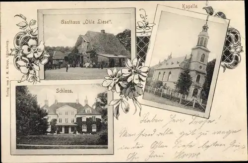 Ak Panker an der Ostsee, Schloss, Gasthaus Ohle Liese, Kapelle