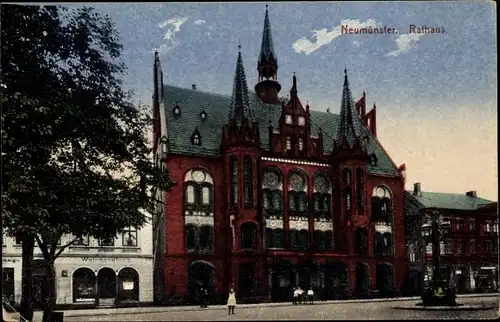 Ak Neumünster in Holstein, Rathaus