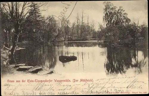 Ak Klein Timmendorf Timmendorfer Strand in Ostholstein, Mühlteich an der Wassermühle