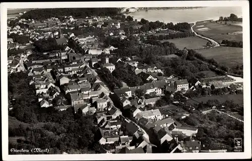 Ak Storkow in der Mark, Blick auf den Ort, Fliegeraufnahme