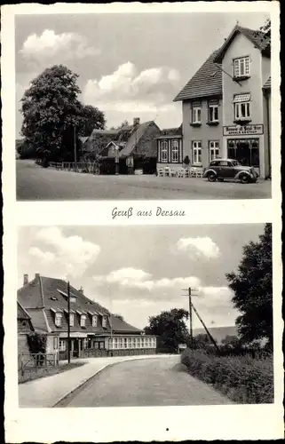 Ak Dersau im Plöner Land, Straßenpartie im Ort, Handlung
