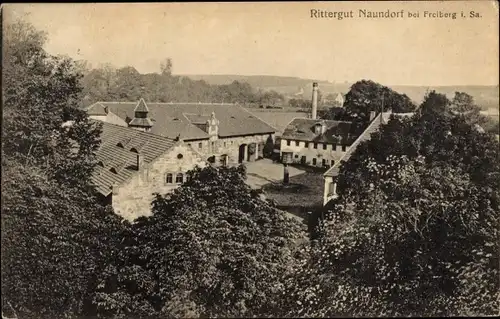 Ak Naundorf Bobritzsch im Erzgebirge, Blick auf das Rittergut