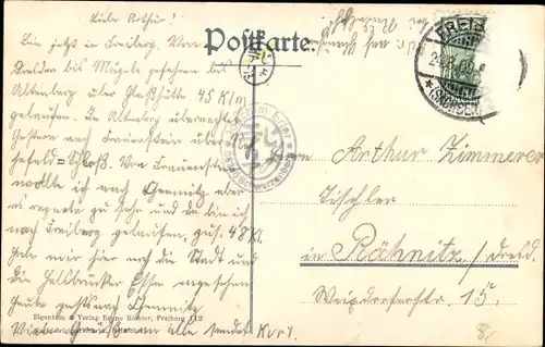 Ak Freiberg im Kreis Mittelsachsen, Kaserne des 3. Bataillons des Infanterie Regiments Nr. 177