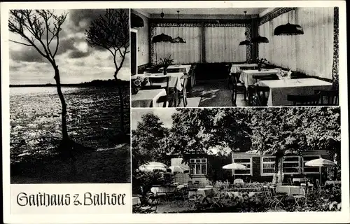 Ak Seemoor Wingst in Niedersachsen, Gasthaus zum Balksee, Innenansicht