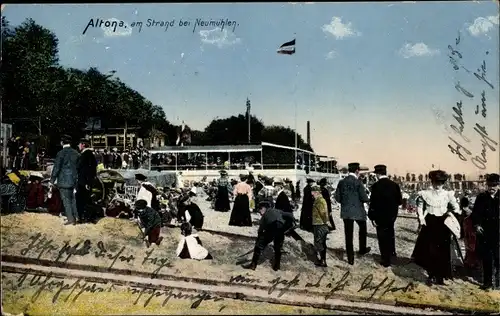 Ak Hamburg Altona Neumühlen Oevelgönne, Strandpartie