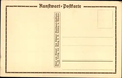 Künstler Ak Menzel, Adolph von, Schleifen eines Schwertes, Kunstwart Postkarte