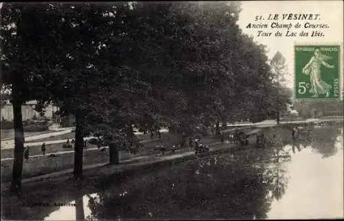 Ak Le Vesinet Yvelines, Ancien Champ de Courses, Tour du Lac des Ibis