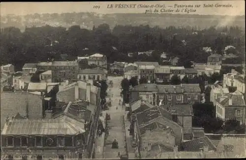 Ak Le Vesinet Yvelines, Panorama sur Saint Germain pris du Clocher de l'Eglise