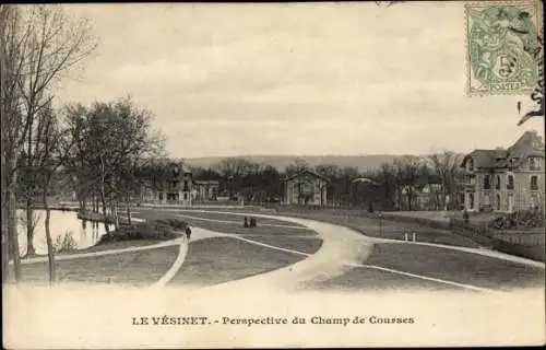 Ak Le Vesinet Yvelines, Perspective du Champ Courses