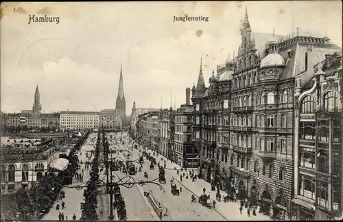 Ak Hamburg Mitte Altstadt, Jungfernstieg