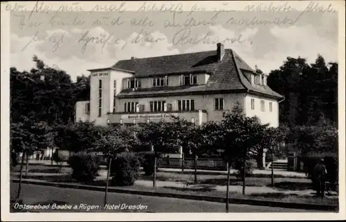 Ak Ostseebad Baabe auf Rügen, Hotel Dresden