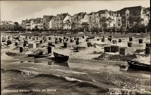 Ak Seebad Bansin auf Usedom, Villen am Strand